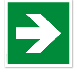 Rettungszeichen Richtungsangabe links / rechts nach DIN EN ISO 7010