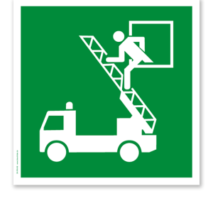 Rettungszeichen Rettungsausstieg nach DIN EN ISO 7010 - D-E 017