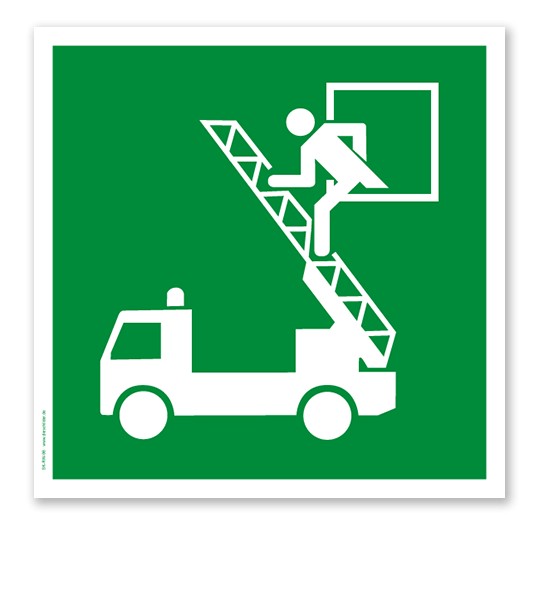 Rettungszeichen Rettungsausstieg nach DIN EN ISO 7010 - D-E 017