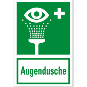 Rettungszeichen Augendusche nach BGV A8 - E06 - Kombi