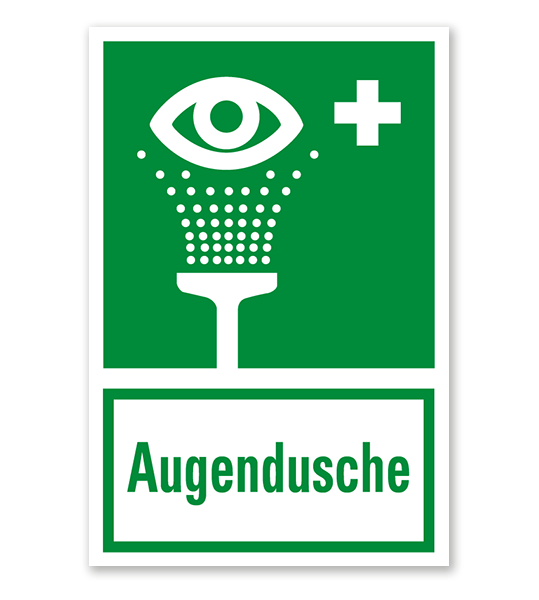 Rettungszeichen Augendusche nach BGV A8 - E06 - Kombi