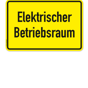 Textschild Elektrischer Betriebsraum