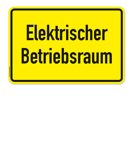 Textschild Elektrischer Betriebsraum