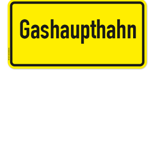 Textschild Gashaupthahn