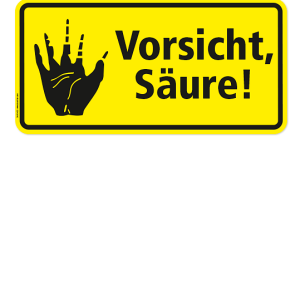 Warnschild Vorsicht, Säure! - 2