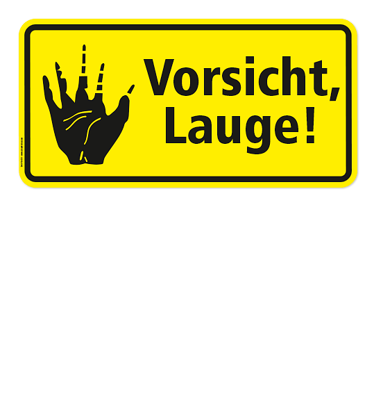 Warnschild Vorsicht, Lauge! - 2