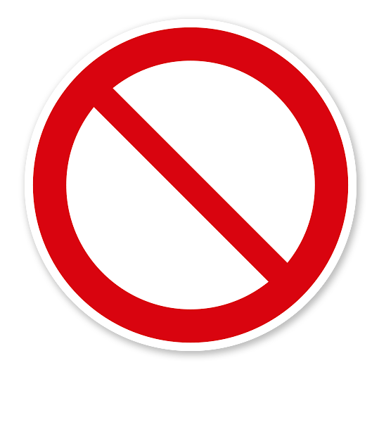 Verbotszeichen allgemein nach DIN EN ISO 7010 - P 001