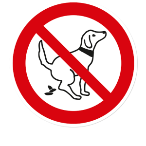 Verbotszeichen Hunde dürfen nicht koten