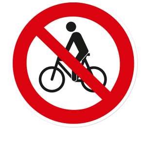 Verbotszeichen Fahrradfahren verboten 2