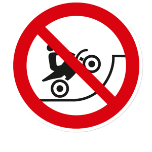 Verbotszeichen Mit motorisierten Fahrzeugen befahren verboten