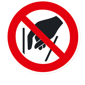 Verbotszeichen Hineinfassen verboten nach DIN EN ISO 7010 - P 015