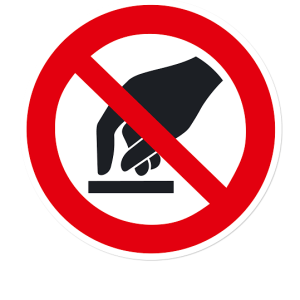 Verbotszeichen Berühren verboten nach DIN EN ISO 7010 - P 010