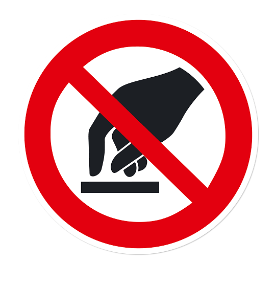 Verbotszeichen Berühren verboten nach DIN EN ISO 7010 - P 010