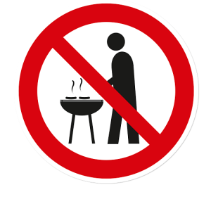Verbotszeichen Grillen verboten 2