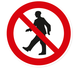 Verbotszeichen Durchgang verboten