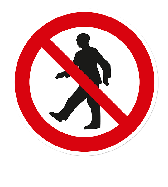Verbotszeichen Durchgang verboten