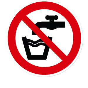 Verbotszeichen Kein Trinkwasser nach DIN EN ISO 7010 - P 005