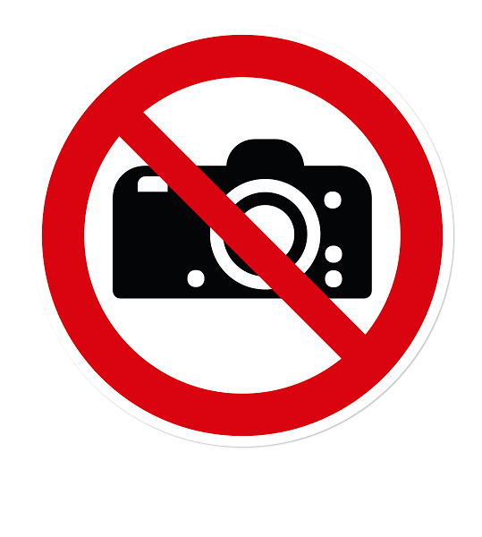 Verbotszeichen Fotografieren verboten nach DIN EN ISO 7010 - P 029