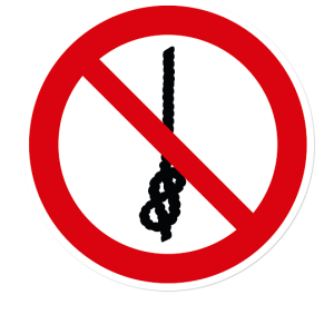 Verbotszeichen Knoten von Seilen verboten nach DIN EN ISO 7010 - P 030