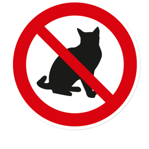 Verbotszeichen Katzen verboten