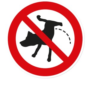 Verbotszeichen Hunde dürfen hier nicht urinieren