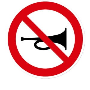 Verbotszeichen Tröten verboten
