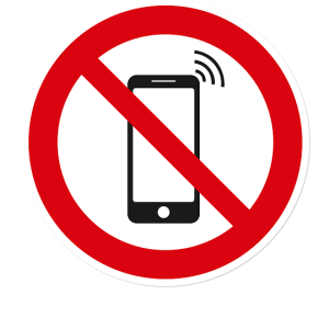 Verbotszeichen Handy benutzen verboten