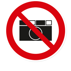Verbotszeichen Fotografieren ist verboten