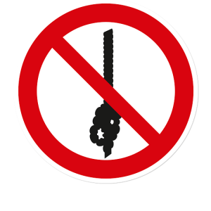 Verbotszeichen Knoten verboten