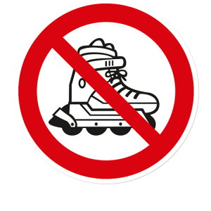 Verbotszeichen Inline-Skating verboten