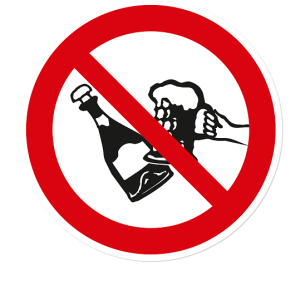 Verbotszeichen Alkohol verboten