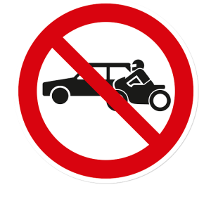Verbotszeichen Für Autos und Motorräder verboten