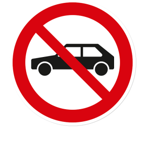 Verbotszeichen Für Autos verboten