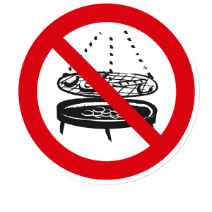 Verbotszeichen Grillen verboten