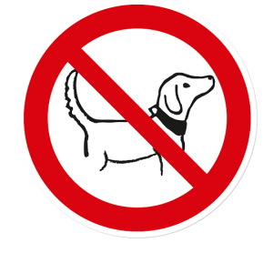 Verbotszeichen Hunde verboten