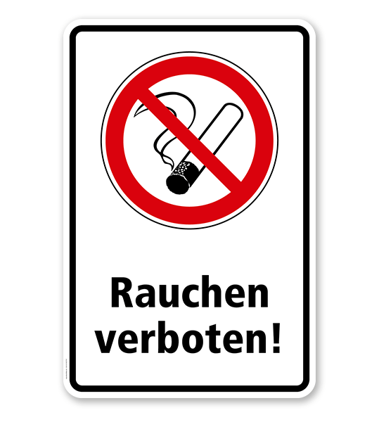 Verbotsschild Rauchen verboten