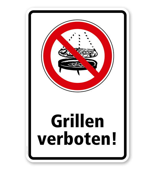 Verbotsschild Grillen verboten