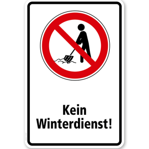 Verbotsschild Kein Winterdienst 2