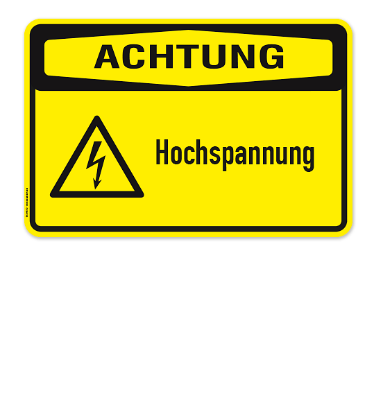 Warnschild Achtung - Spannung