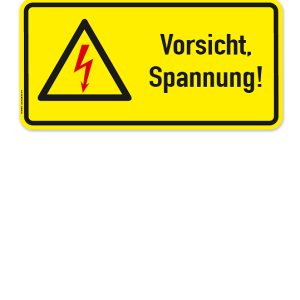 Warnschild Vorsicht Spannung