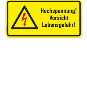 Warnschild Hochspannung - Vorsicht Lebensgefahr! 2