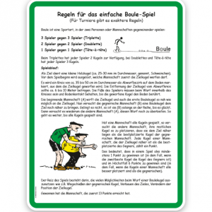 Schild Bouleplatz - mit Regeln 2 - SP