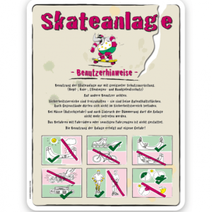 Spielplatzschild Skateanlage Benutzerhinweise 2 - SP