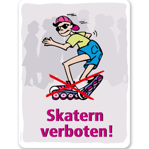 Verbotsschild Skatern verboten - SP