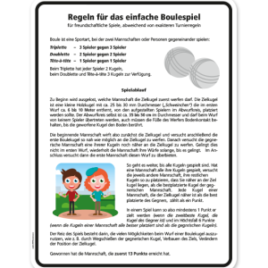 Schild Bouleplatz - mit Regeln 2 - SP 02