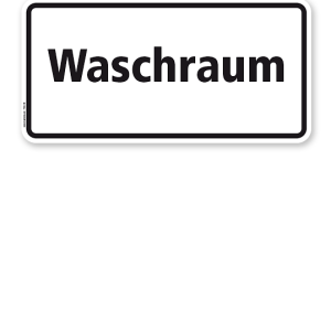Textschild Waschraum - TX