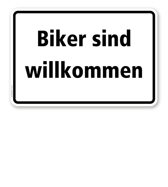 Textschild Biker sind willkommen - TX