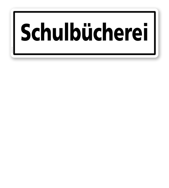 Textschild Schulbücherei - TX