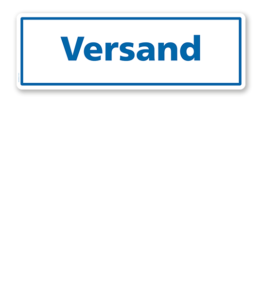 Textschild Versand - TX