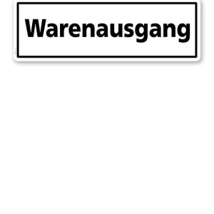 Textschild Warenausgang - TX